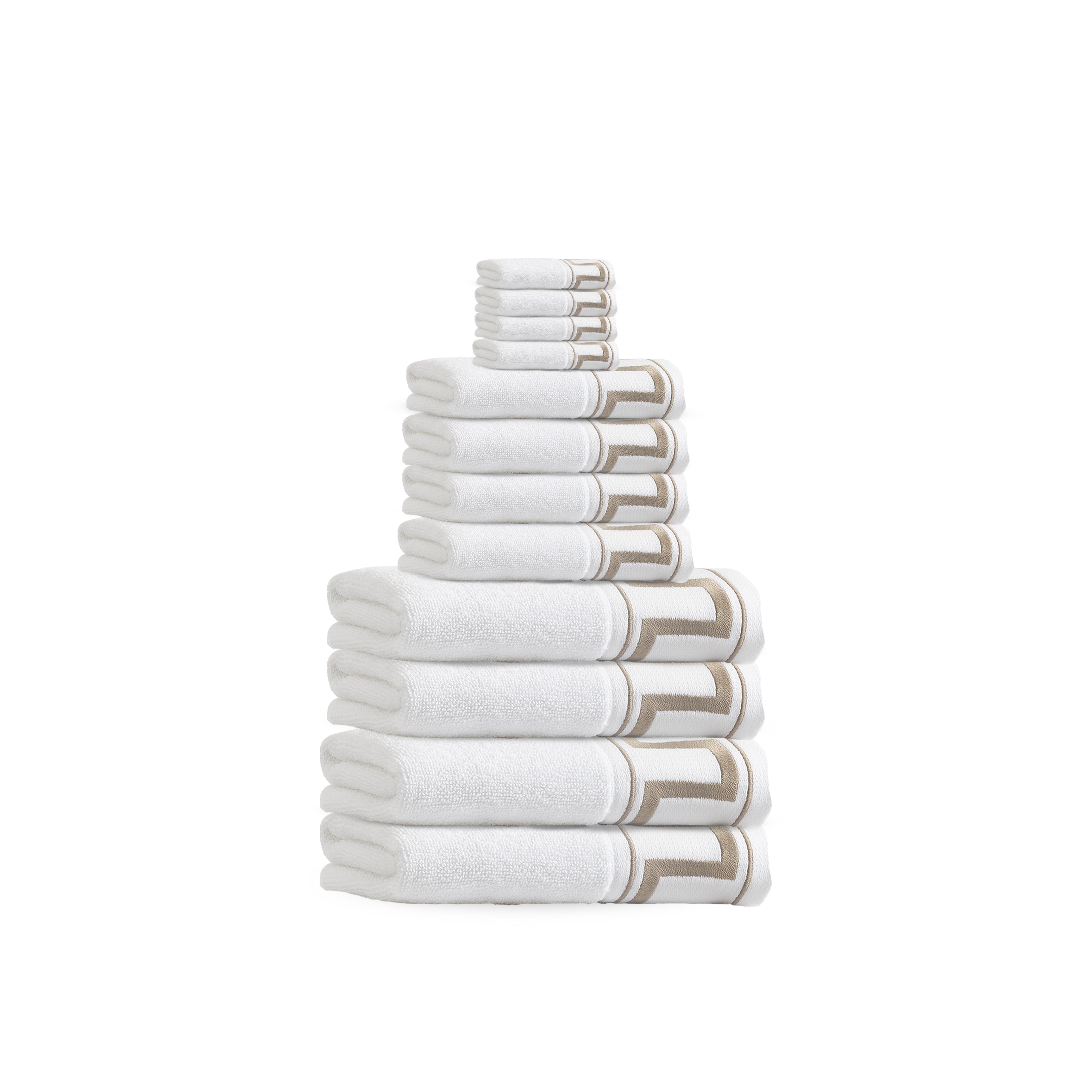 Greek Key Bath Towels