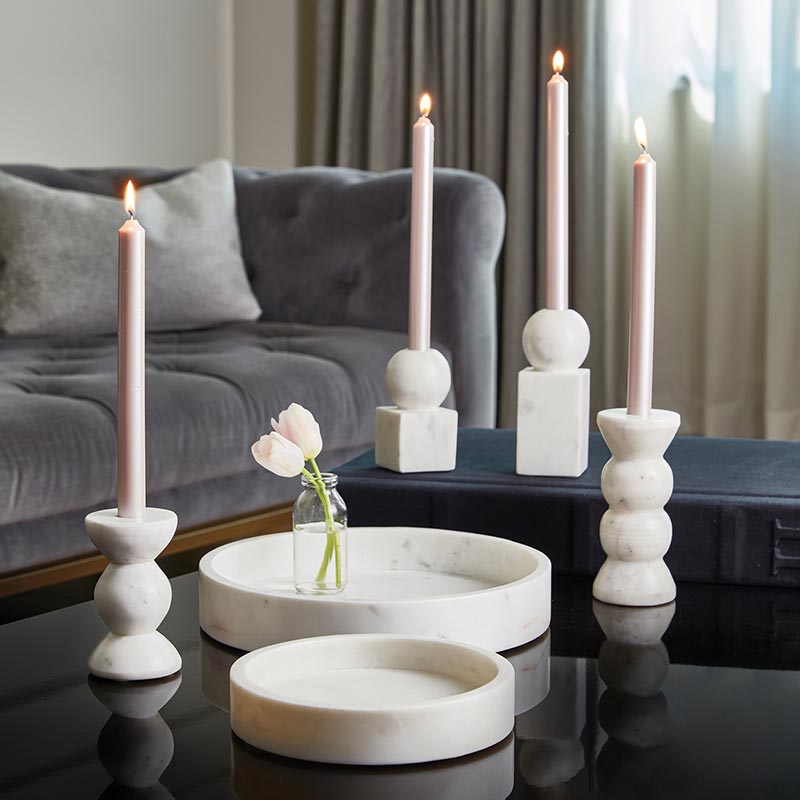 Marble Candle Tray - Large - www.towel.com