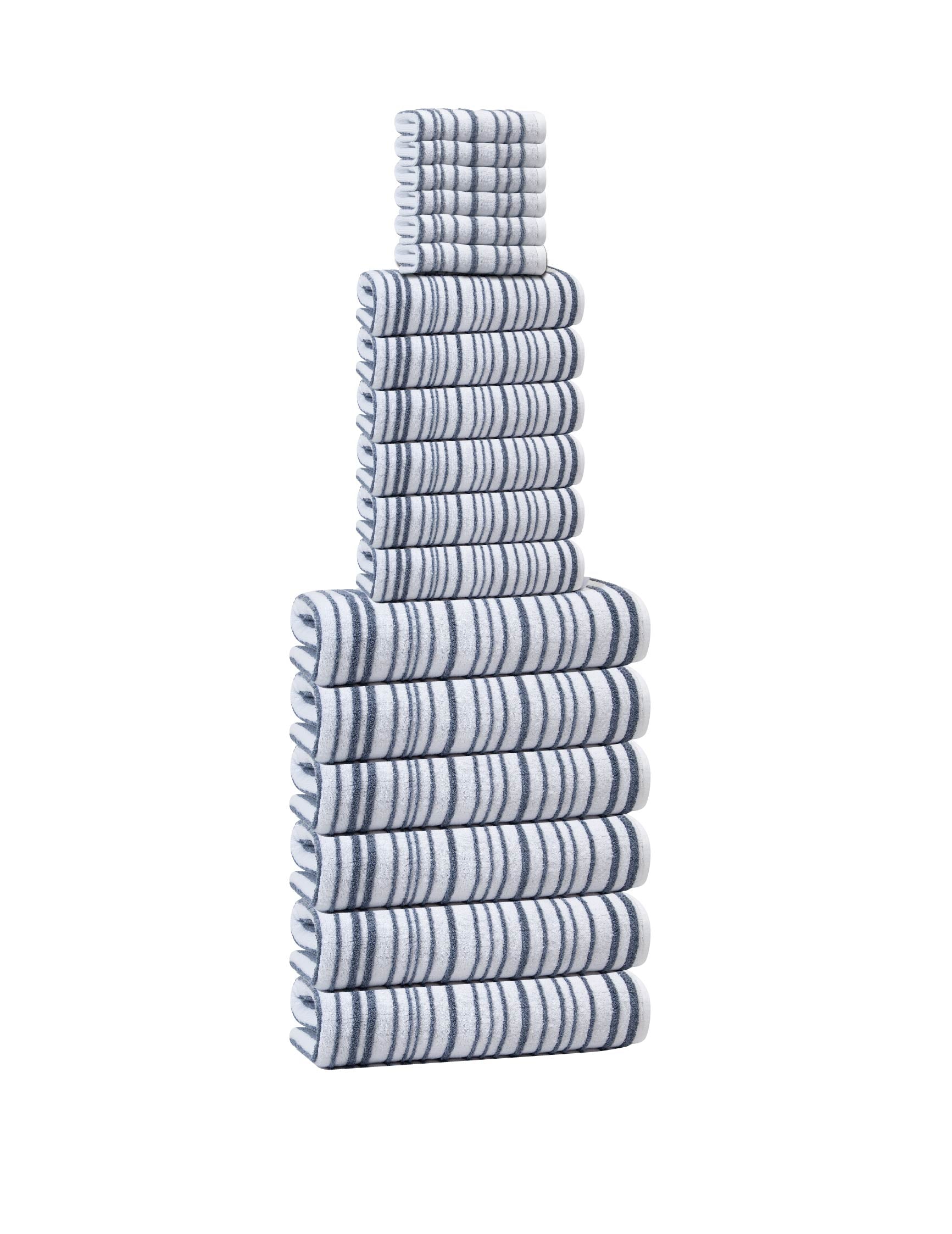 Halo Stripe Bath Towels - www.towel.com