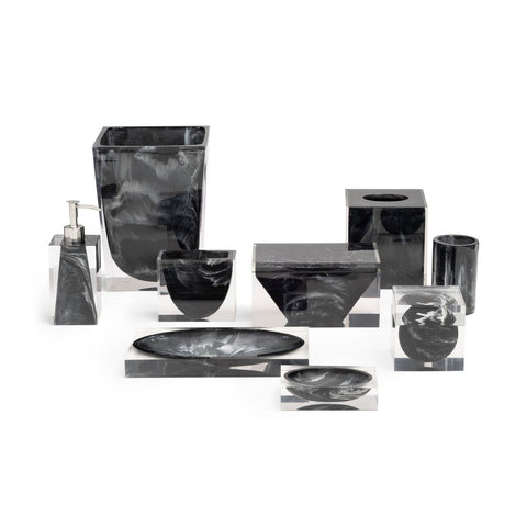 Bologna Black Resin Bath Accessories - www.towel.com