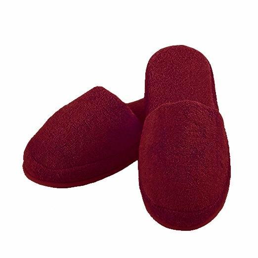 Turkish Terry Slippers, Medium and Large, White, Navy, Pink, Lavender, Steel, Black, Charcoal, Aqua, Burgundy - Soft & Plush Comfortable Lounging - www.towel.com