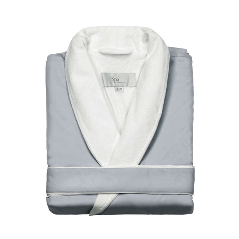SPA Robe Personalized Luxury for Weddings, Anniversary, Graduations - 80% Cotton Terry / 20% Microfiber Polyester Exterior - www.towel.com