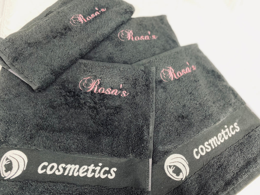 Luxurious Turkish Black Cotton Washcloths for Makeup Removal