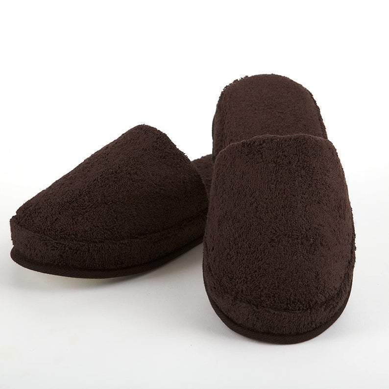 Turkish Terry Slippers, Medium and Large, White, Navy, Pink, Lavender, Steel, Black, Charcoal, Aqua, Burgundy - Soft & Plush Comfortable Lounging - www.towel.com