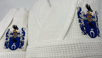 Waffle Terry Embroidered Spa Robe, Made in Turkey