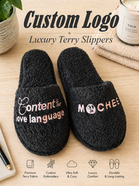 Custom Logo Terry Slippers