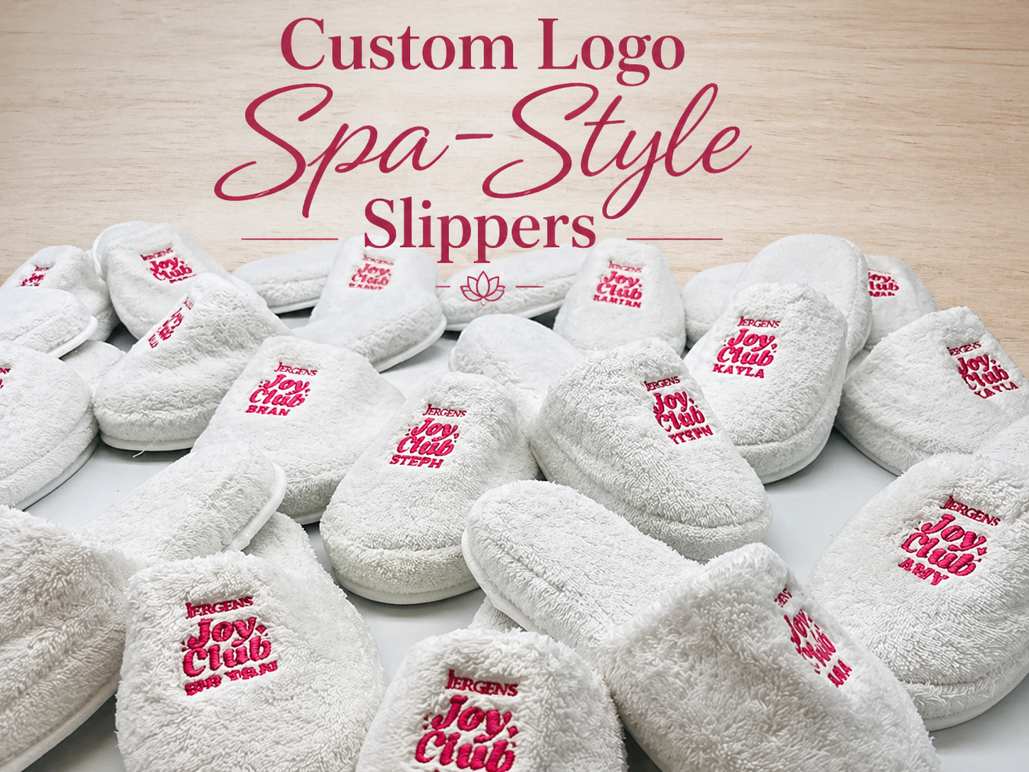 Custom Logo Terry Slippers