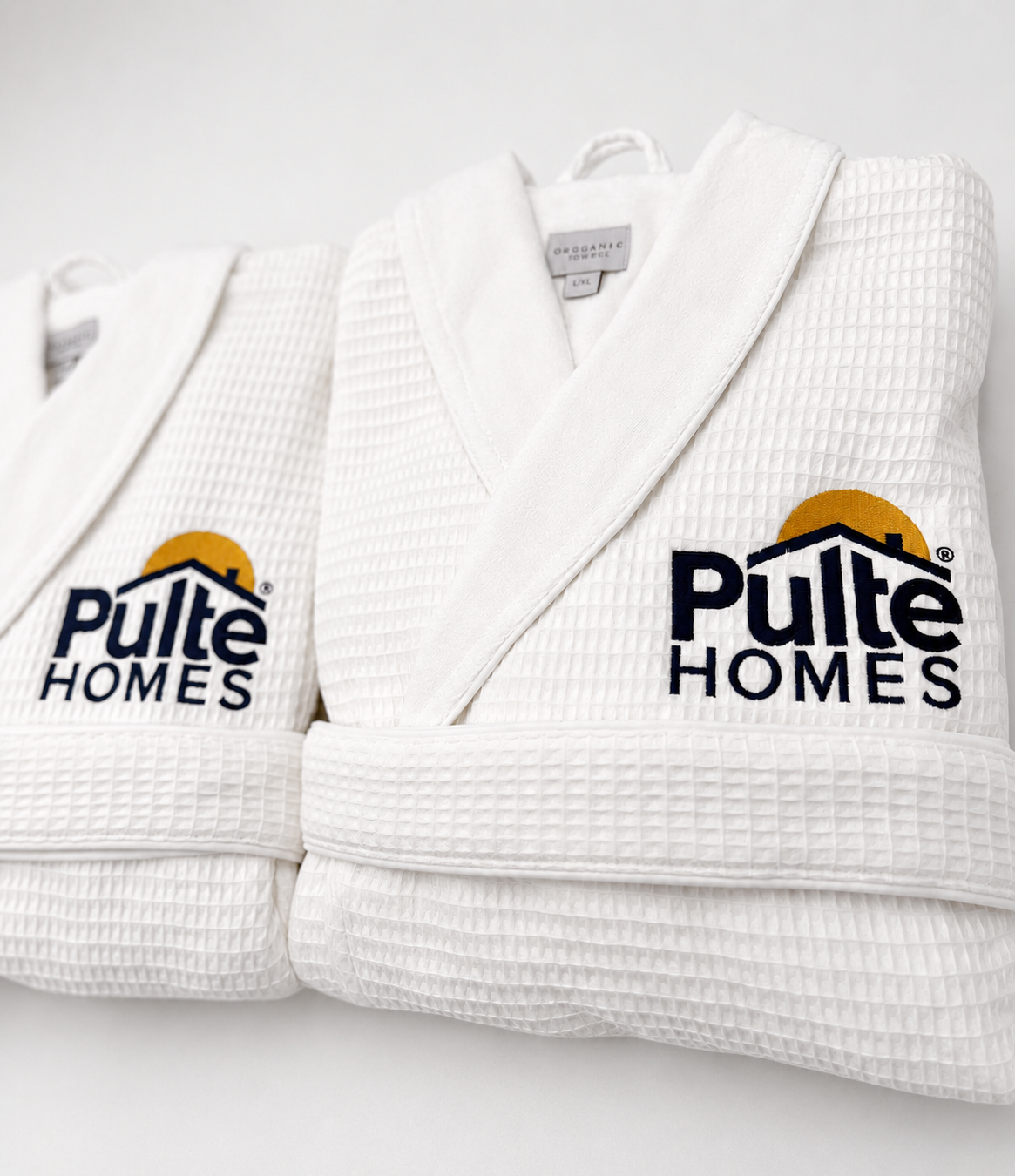 Waffle Terry Embroidered Spa Robe, Made in Turkey