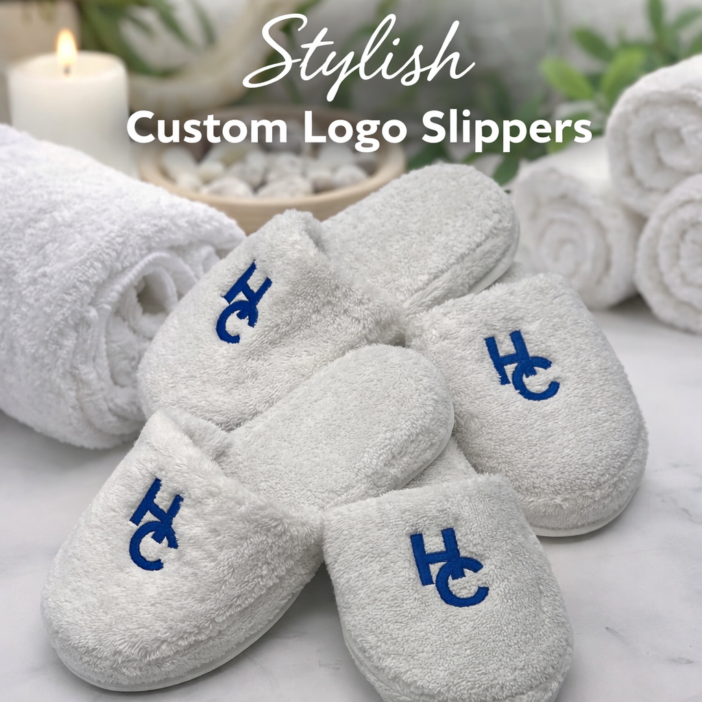 Custom Logo Terry Slippers