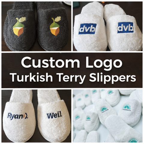 Terry Slippers, Soft & Plush Comfortable Lounging, Made in Turkey