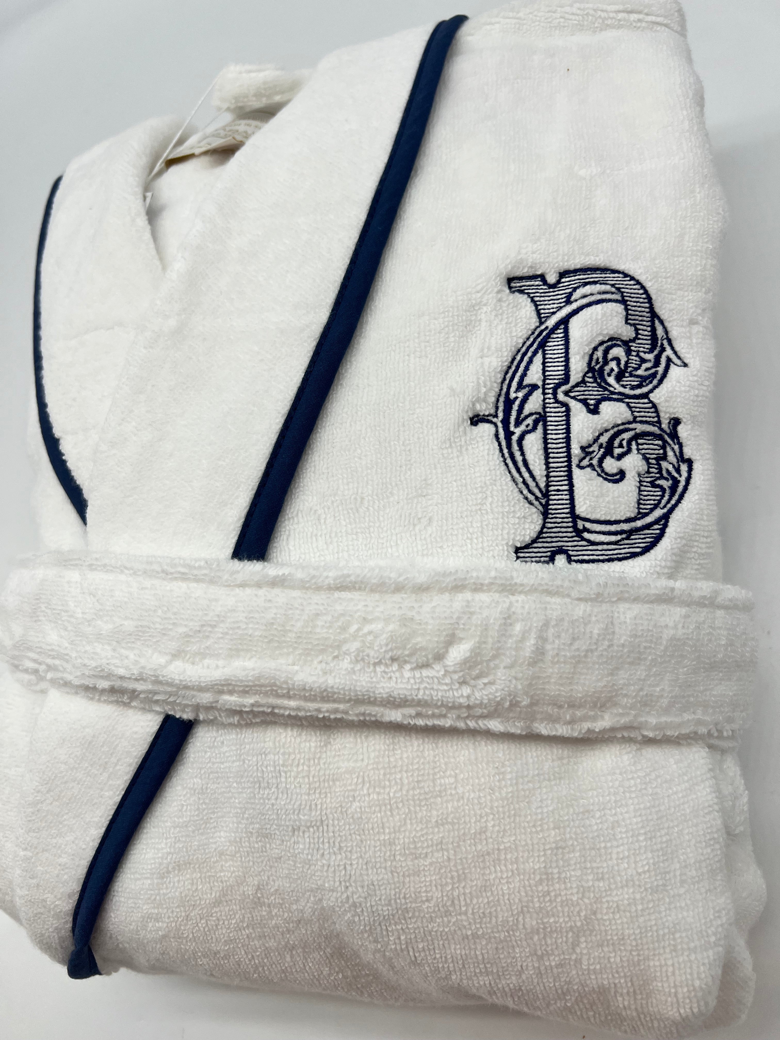 Turkish Personalized Plush Robe with Piping, Made in Turkey