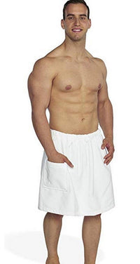 Parador® Turkish Luxury Towel Wrap, Gift for Men or Groom, Terry Velour, 100% Cotton, Personalized/Monogrammed Sauna Kilt - www.towel.com