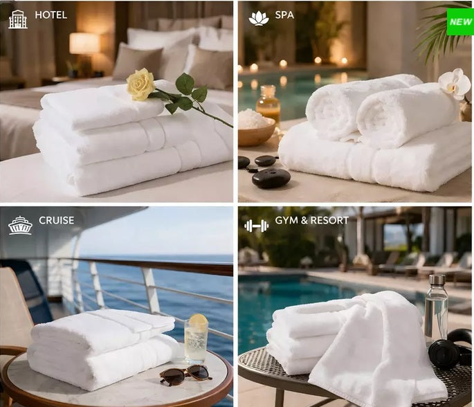100% Cotton Hotel Towels – Soft, Absorbent & Durable for Hotels, Resorts & Spas