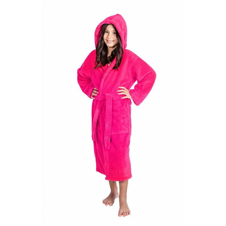 Kids Robes :: Terry Kids Robes :: 100% Turkish Cotton Pink Hooded