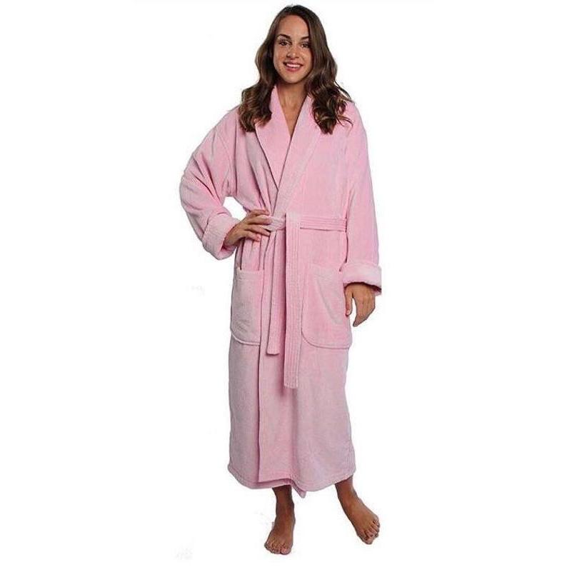 Pink Plush Robe Luxury Personalized Bathrobe Women's -  Canada