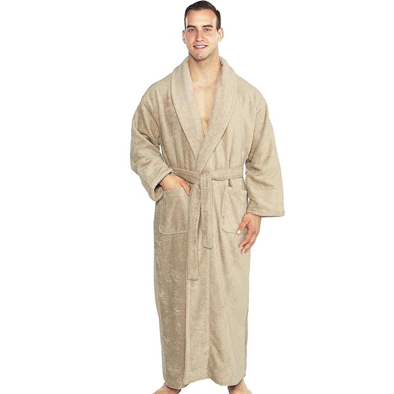 Full Ankle Length Terry Shawl Bathrobe - www.towel.com