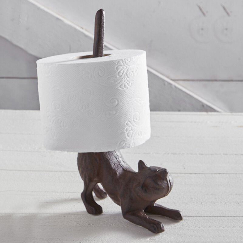 Paper Towel Holder - Cast Iron - Cat - www.towel.com