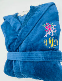 Women's Terry Velour Shawl Bathrobe, Made in Turkey - www.towel.com