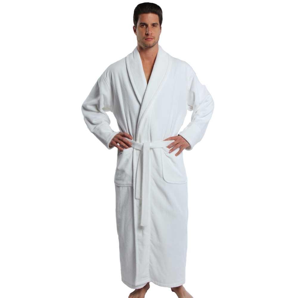 Personalized Terry/Velour Shawl Bathrobe Full Ankle Length , Parador® Embroidered Bath Robe, Monogrammed 100% Combed Pure Turkish Cotton for Men - www.towel.com